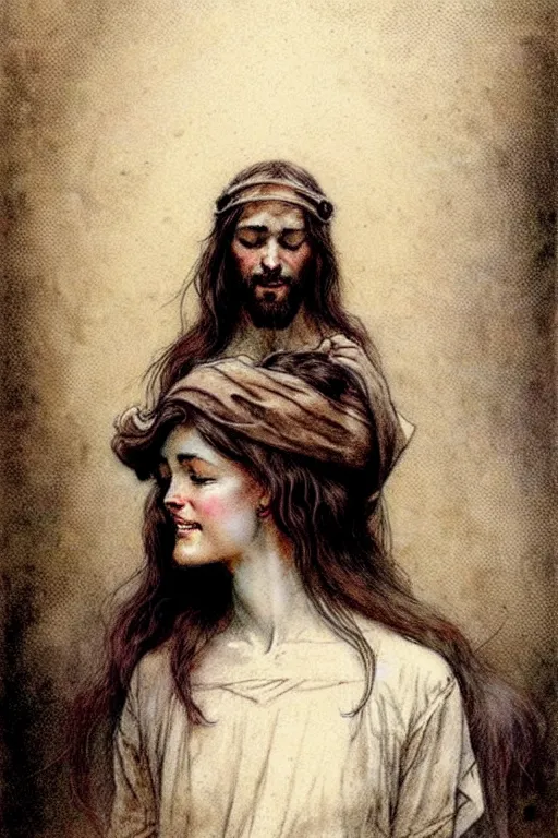 Image similar to (((((1950s jesus . muted colors.))))) by Jean-Baptiste Monge !!!!!!!!!!!!!!!!!!!!!!!!!!!