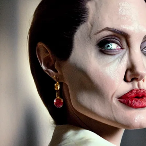 Image similar to angelina jolie as voldemort