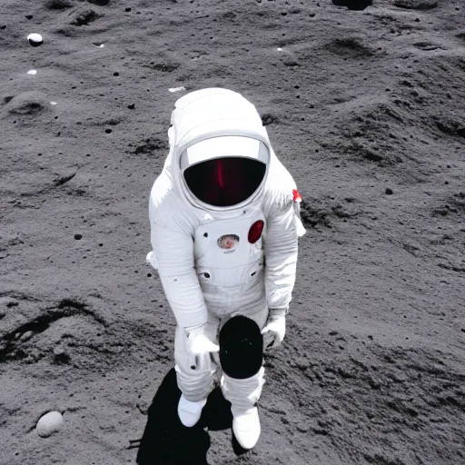 Image similar to a white hoodie on the moon surface