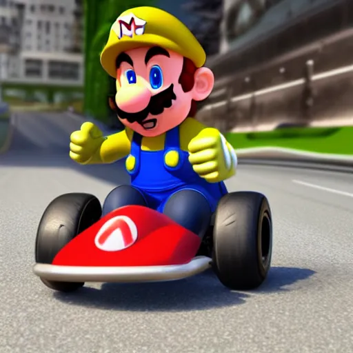 Real-life Mario Kart looks amazing from the perspective of a self