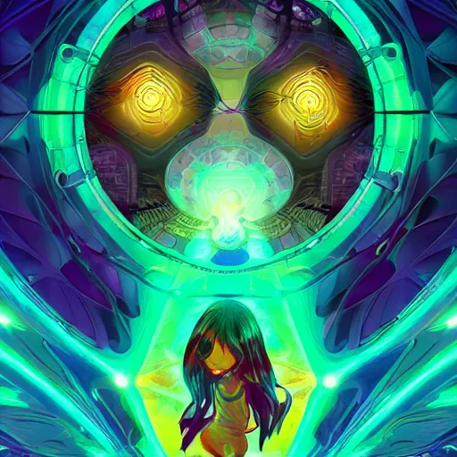 Image similar to skill magic geek inside matrix deepdream radiating a glowing aura stuff loot legends stylized digital illustration video game icon artstation lois van baarle, ilya kuvshinov, rossdraws,