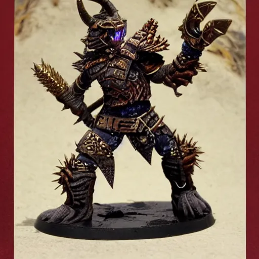 Image similar to a dragonborn warrior from the pathfinder rollplaying game wearing overlapping armor pieces with a spiked shield on one arm and an intricate, many - toothed spear in the other hand striking a heroic pose