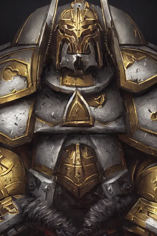 Image similar to armor portrait heros warhammer 4 0 k horus heresy fanart - the primarchs emperor by johannes helgeson animated with vfx concept artist & illustrator global illumination ray tracing hdr fanart arstation zbrush central hardmesh 8 k octane renderer comics stylized