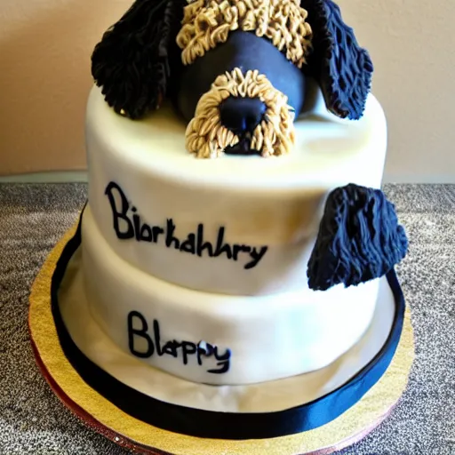 Goldendoodle birthday clearance cake