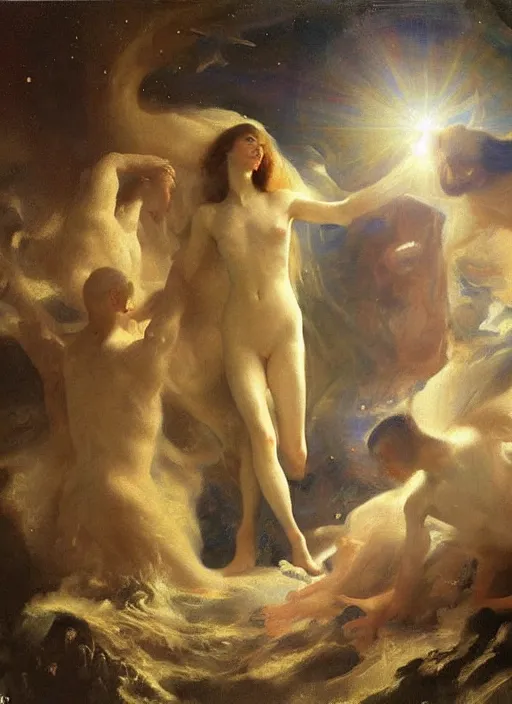 Image similar to a painting so beautiful and universally loved it creates peace on earth, profound epiphany, atmospheric, by john singer sargent, agostino arrivabene