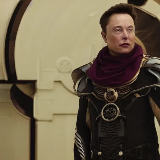 Image similar to Elon Musk as Emperor Shaddam IV, in Dune