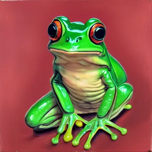 Prompt: portrait of a frog