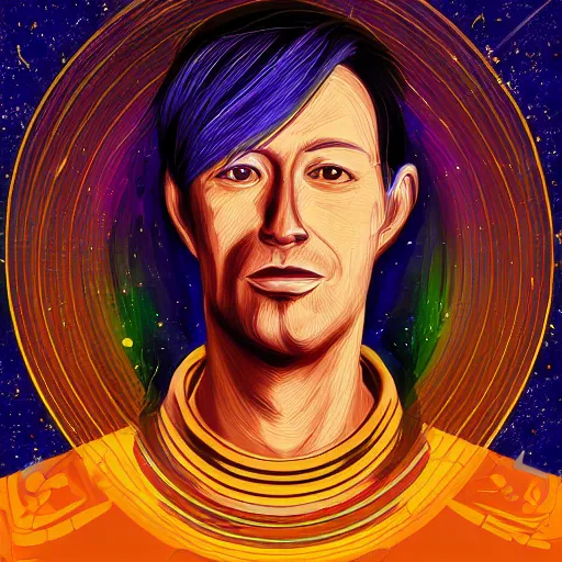 Image similar to planet tamaki, portrait, digital art