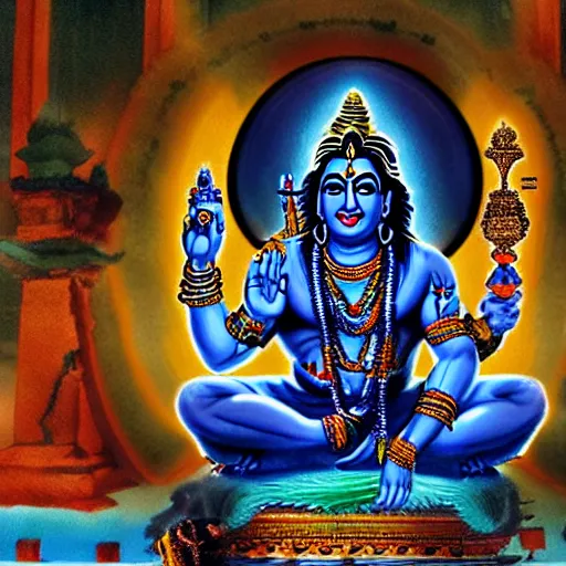Image similar to Shiva Hindu god of destruction, guest appearance on blue's clues