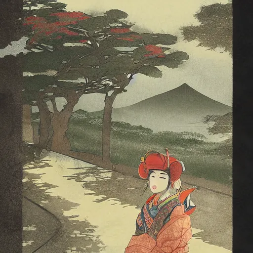 Prompt: a portrait of a character in a scenic environment by Yoshitomo Nara