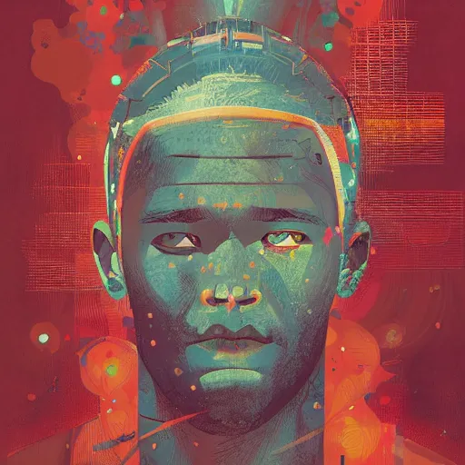 Image similar to illustration of soccer emotions, by Victo Ngai and James Gilleard and Bruce Pennington