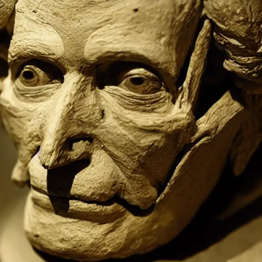 Image similar to beethoven's mummified corpse in a casket, close up shot.