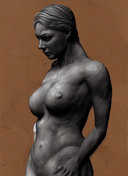 Image similar to marble sculpture of beautiful woman, by ruan jia, greg rutkowski, wlop, zbrush, nick alm