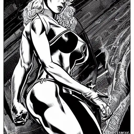Image similar to a stunning female character by Arthur Adams