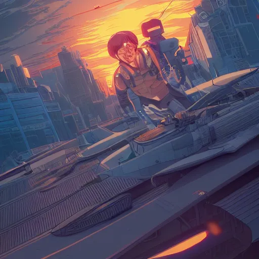 Image similar to the second coming of captain malcom reynolds, by dan mumford, yusuke murata, makoto shinkai, ross tran, intricate detail, cinematic, 8 k, cel shaded, featured on artstation, pixiv