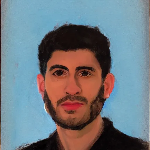 Image similar to a portrait of Remi Malek.