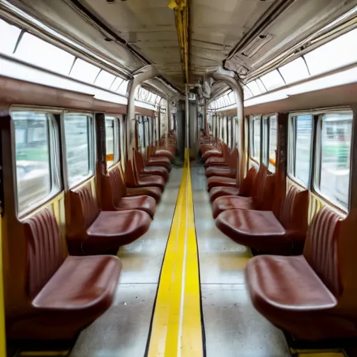 Image similar to photo of a train interior, a brown hamster is sitting on a seat, various poses, unedited, soft light, sharp focus, 8 k