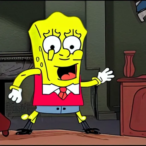 Image similar to donald trump as a spongebob character