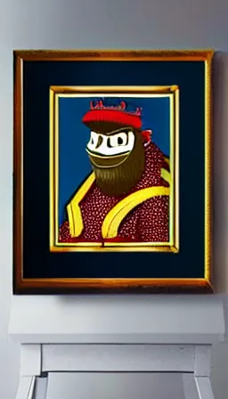 Image similar to 1 4 th century portrait painting of donkey kong, regal, royal, beautiful colors, digital illustration, detailed, intricate