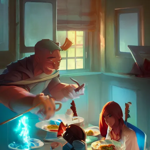 Image similar to hero world breakfast at tiffany's, behance hd by jesper ejsing, by rhads, makoto shinkai and lois van baarle, ilya kuvshinov, rossdraws global illumination