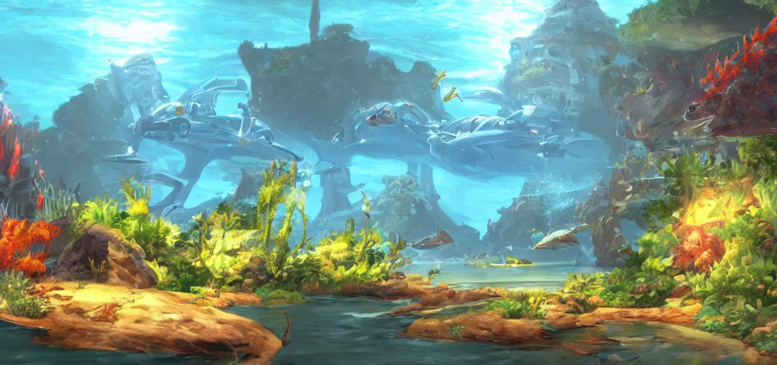 Image similar to Concept art for Subnautica 2