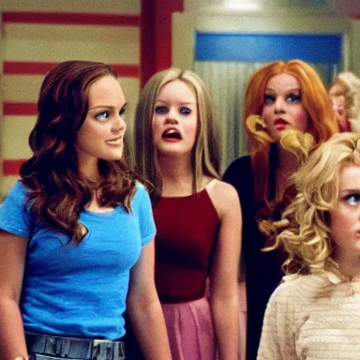 Image similar to Lego!! Mean Girls, movie still, cinematic