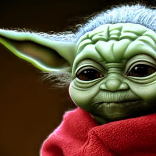 Image similar to Morgan Freeman as a baby Yoda digital art 4k detailed super realistic