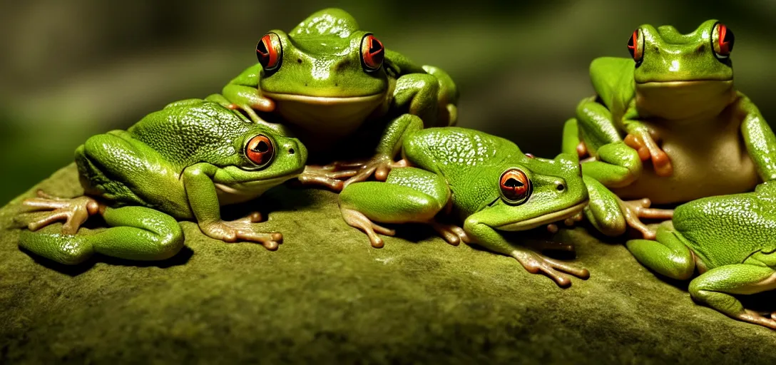 Image similar to lord of the rings with frogs, cinematic still, action shot, 8 k hdr