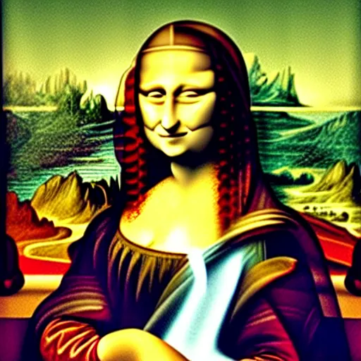 Prompt: the mona lisa by picasso