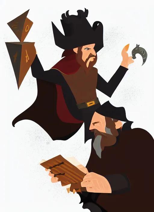 Image similar to powerful wizard playing dungeons and dragons, white background, by simon kennedy, studio muti