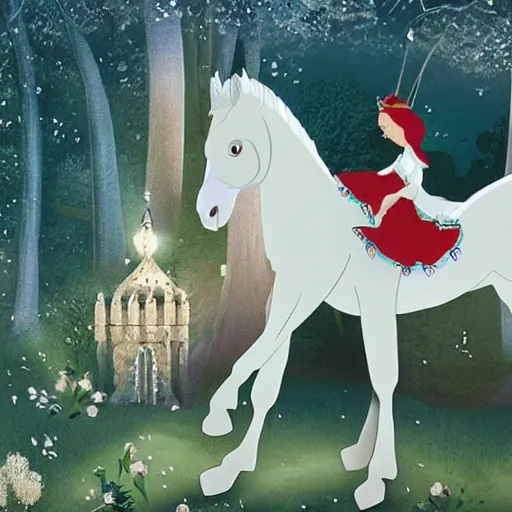 Prompt: a Hungarian Fairy tale, by Marcel Jankowicz, screenshot, animation movie, Janos Vitez, the white mare