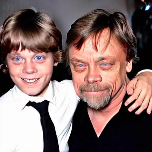 prompthunt: mark hamill meets young mark hamill for the first time