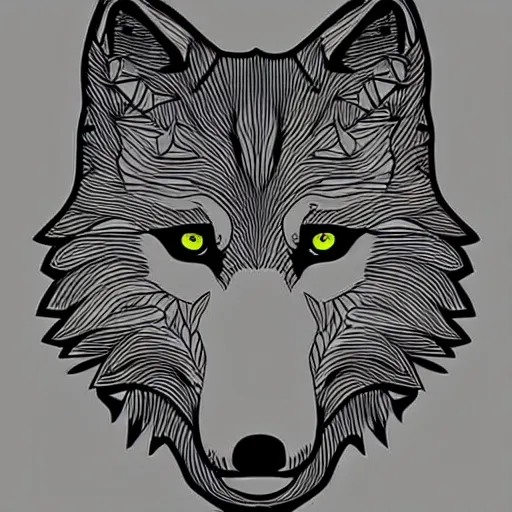 Prompt: wolf template base, digital line-art, full-body sideways view, simple, black and white, coloring book style, high quality, HD, 8K