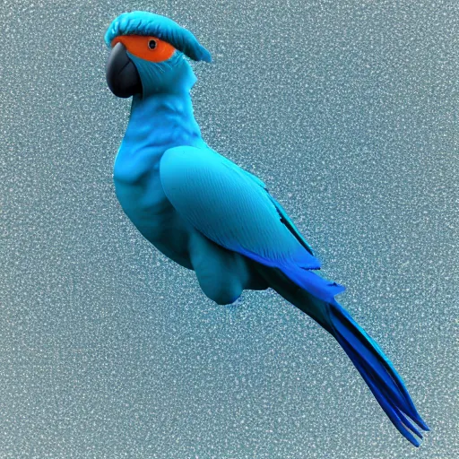 Image similar to blue liquid motion fluids forming blue parrot bird, hyper detailed, houdini render