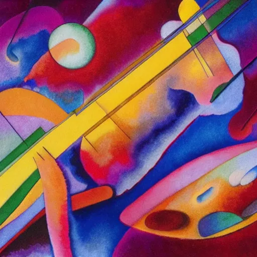 Image similar to a music score, 8 k, ultra _ realistic, art by kandinsky