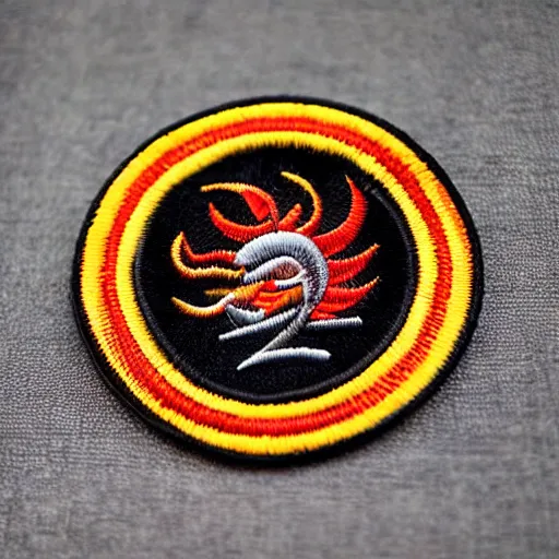 Image similar to fire station flame embroidered patch retro design