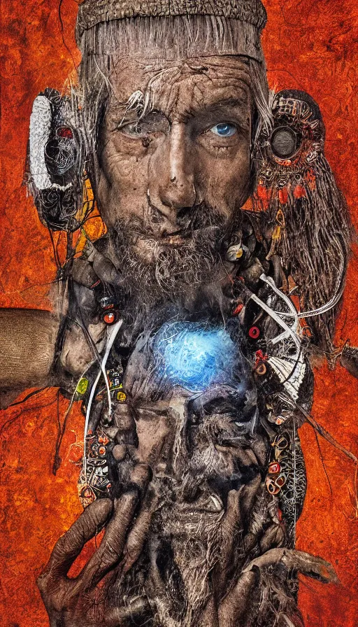 Image similar to portrait of a digital shaman, by burns jim