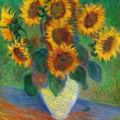 Prompt: sunflowers by monet