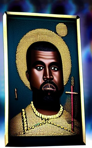 Prompt: kanye west orthodox icon