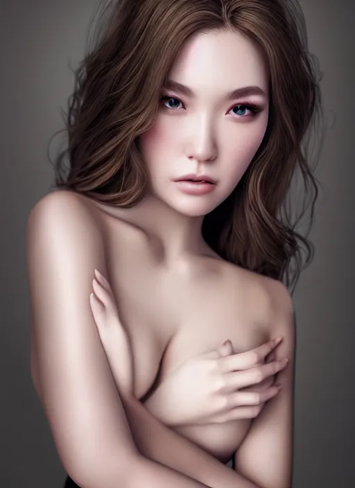 Image similar to a gorgeous female photo, professionally retouched, soft lighting, realistic, smooth face, full body shot, torso, dress, perfect eyes, wide angle, sharp focus on eyes, 8 k high definition, insanely detailed, intricate, elegant, art by artgerm and jason chan and mark litvokin