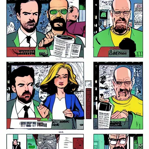 Image similar to Breaking bad comic book