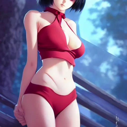 Image similar to a beautiful young kayo shibuya alluring gravure model, by akira toriyama and wlop and ilya kuvshinov and artgerm and, aesthetic, gorgeous, stunning, alluring, attractive, artstation, deviantart, pinterest, digital art