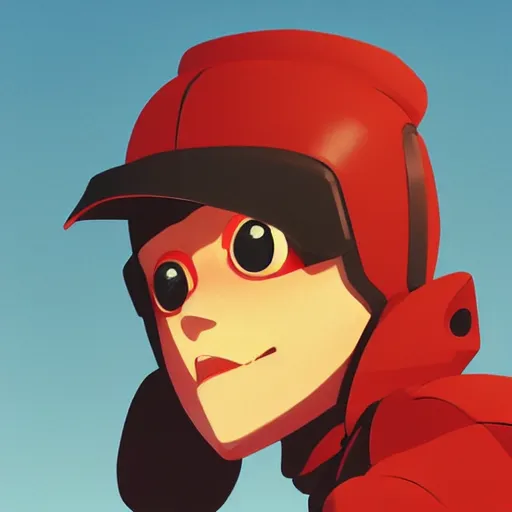 Image similar to face icon stylized minimalist flcl, loftis, cory behance hd by jesper ejsing, by rhads, makoto shinkai and lois van baarle, ilya kuvshinov, rossdraws global illumination