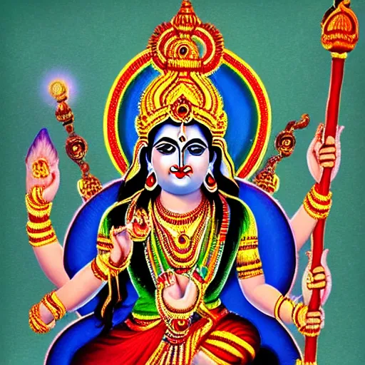 Image similar to “photorealistic picture of tall nataraja kali shiva durga goddess woman”