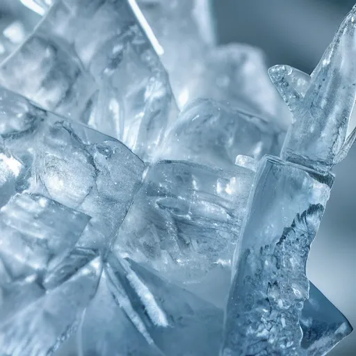 Image similar to real photo of a beautiful ice queen, macro 10mm