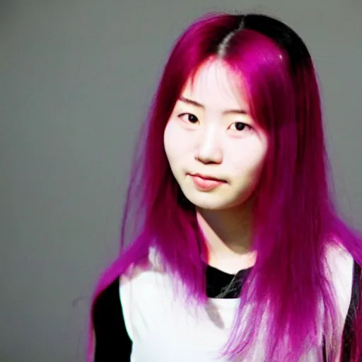 Prompt: magenta, the korean girl who escaped from captivity to find a better life