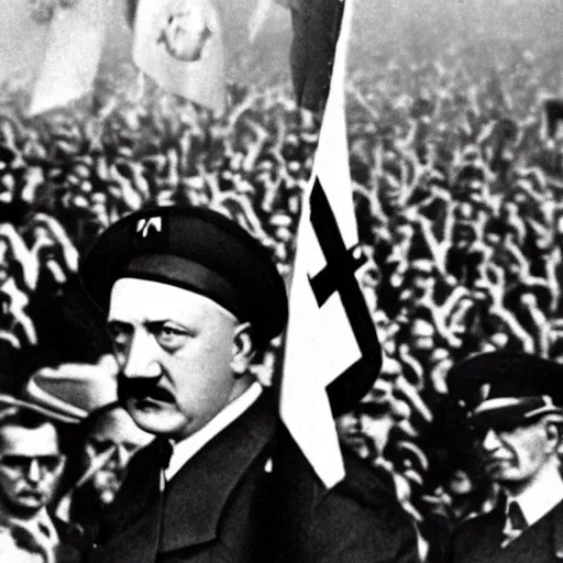 Prompt: hitler waving the israeli flag