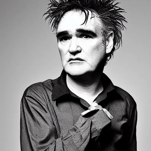 Image similar to morrissey mixed with robert smith