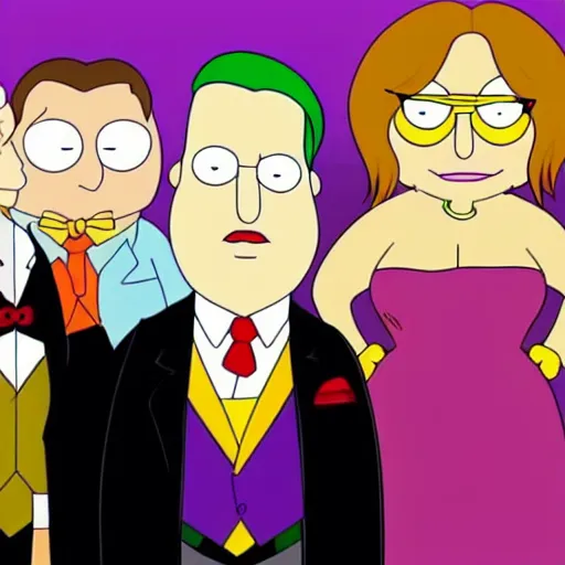 Prompt: the joker making an appearance in family guy