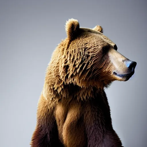 Image similar to a brown bear, studio lighting, award - winning photography